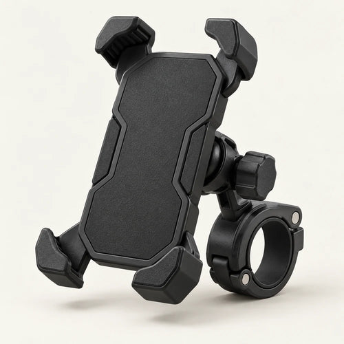 AI-generated concept: bicycle phone mount studio photograph