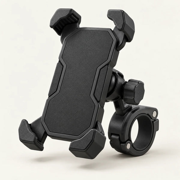 AI-generated concept: bicycle phone mount studio photograph